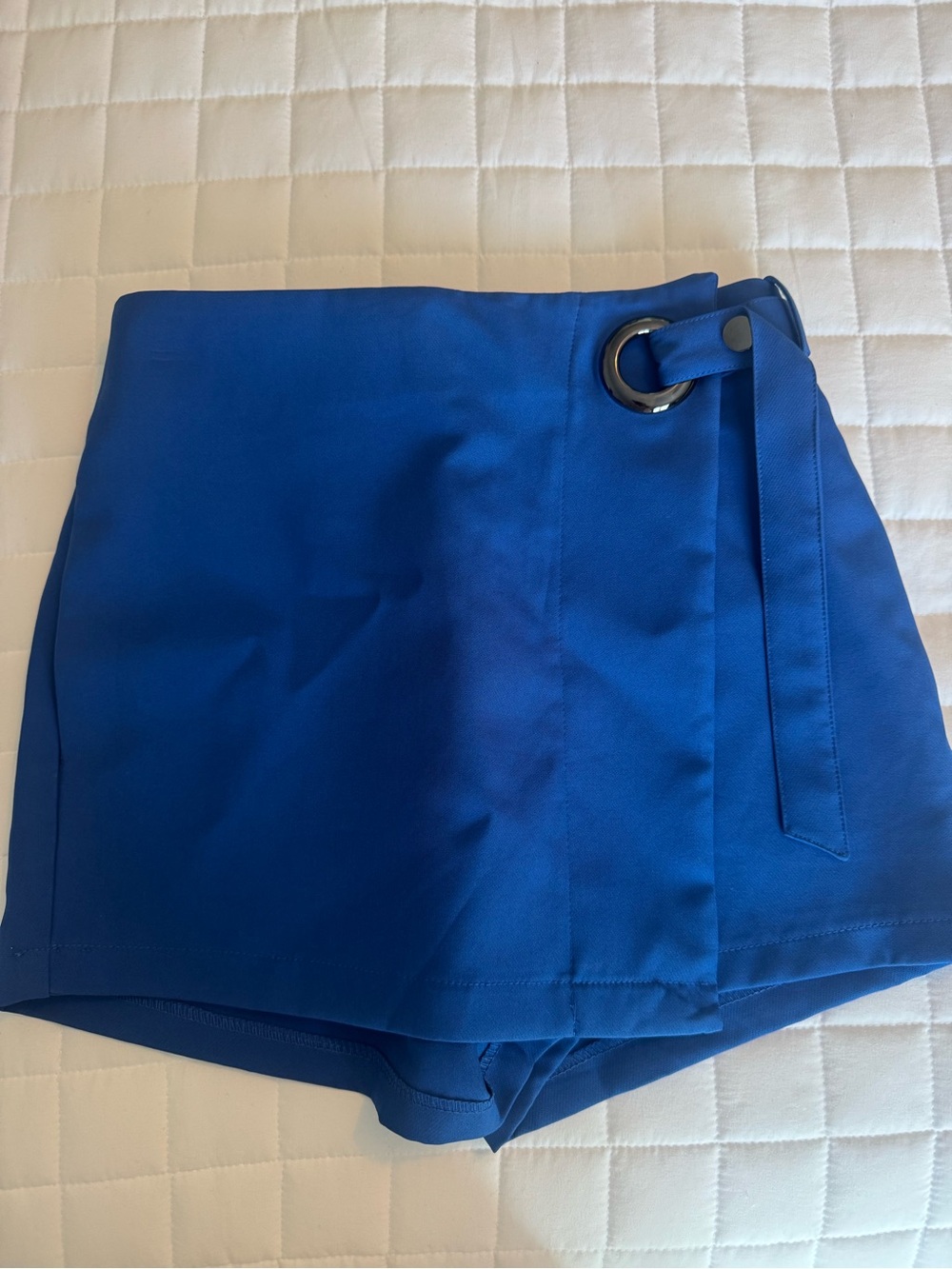 Blue Women's Skort with Grommet Detail